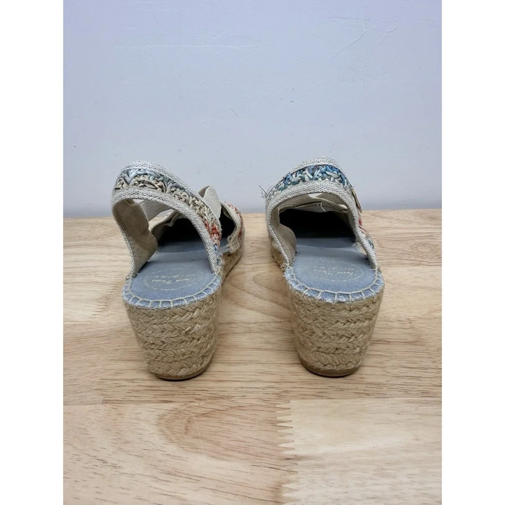 Toni Pons Espadrille Wedge Sandal Womens 40 Multicolor Woven Slingback Spain #23